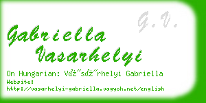 gabriella vasarhelyi business card